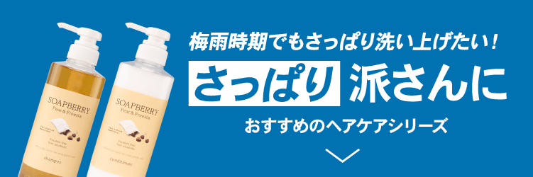 梅雨時期のヘアケア対策キャンペーン：古宝無患子へスクロール