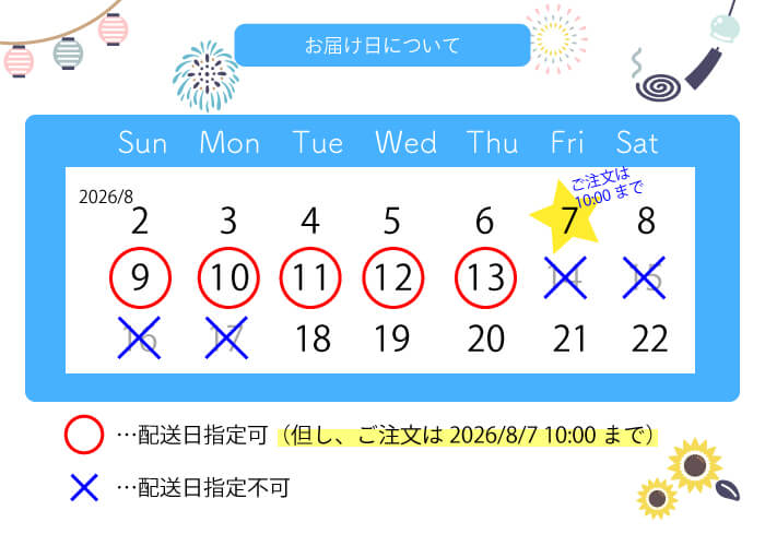 配送のお知らせ